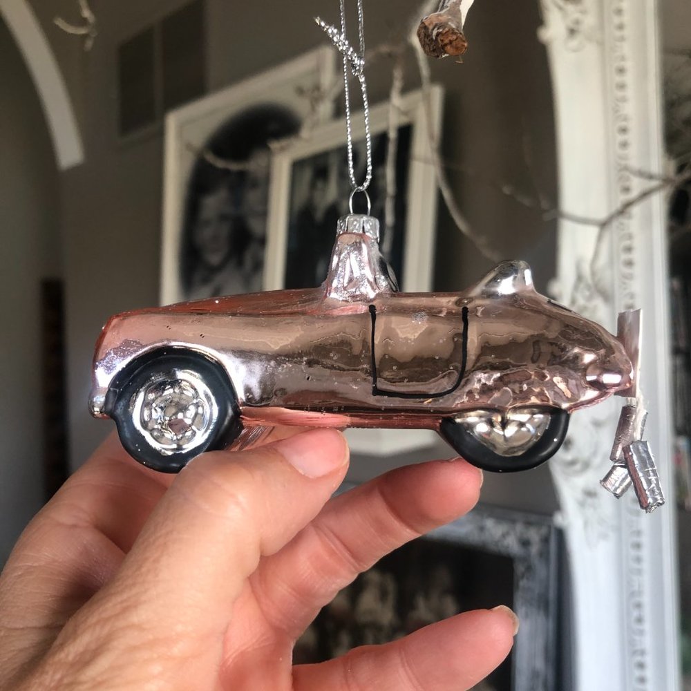 WEST ELM JUST MARRIE BLUSH COLORED CAR WITH HANGING CANS NWT - Picture 8 of 10